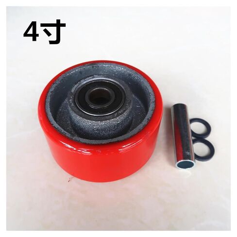 1 Pack 4 Inch Caster Heavy Duty Single Wheel PU Polyurethane Red Iron Core Flat Car in Saudi Arabia