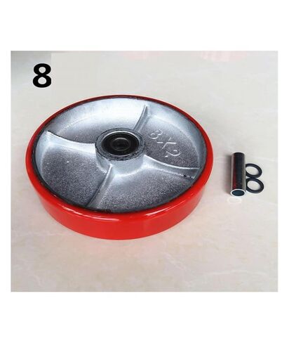1 Pack 4 Inch Caster Heavy Duty Single Wheel PU Polyurethane Red Iron Core Flat Car in Saudi Arabia