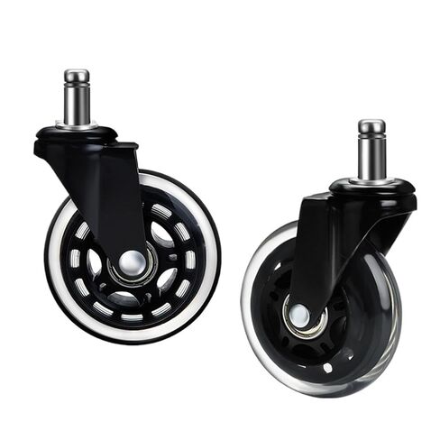 1pc Universal Silent Wheel 3 Inch Office Chair Caster Replacement 60kg Swivel Rubber Soft Safety Roller Furniture Hardware(10x22mm-1pc,2.5 inch) in Saudi Arabia