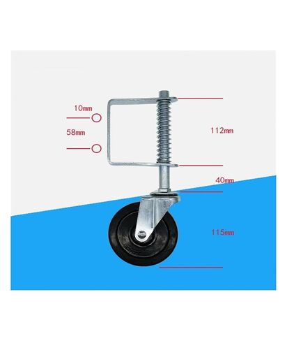 1 Pack 4 Inch Spring Wheel Door Accessories Damping Household Door Casters for Uneven Roads in Saudi Arabia