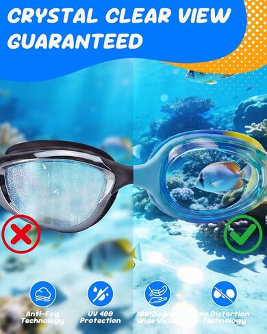 Aegend Swim Goggles for Toddler Kids 3-8 Comfort Fit Anti-Fog Pool Goggles for Swimming in Saudi Arabia