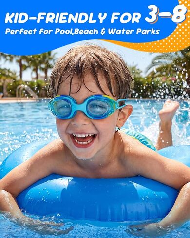 Aegend Swim Goggles for Toddler Kids 3-8 Comfort Fit Anti-Fog Pool Goggles for Swimming in Saudi Arabia