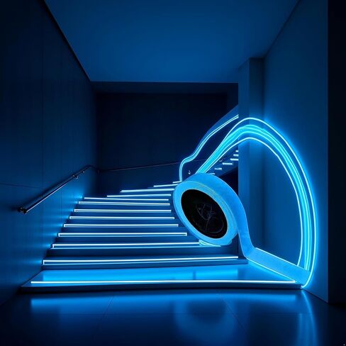 شريط يتوهج في الظلام، ملصق فلورسنت سبايك لجدران السلالم وخطوات السلامة ومخارج اللافتة، شريط تحذيري، أشرطة مضيئة ذاتية اللصق (9.8 قدم) in Kuwait