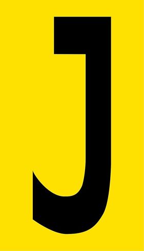 Mighty Line C Letter Alphabet Die Cut Location Markers, Large Decal Stickers for Pallet and Machinery Marking, Heavy-Duty, Peel and Stick Adhesive, Industrial Quality, 6"x10", Pack of 10, Yellow in Saudi Arabia