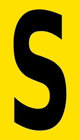 Mighty Line C Letter Alphabet Die Cut Location Markers, Large Decal Stickers for Pallet and Machinery Marking, Heavy-Duty, Peel and Stick Adhesive, Industrial Quality, 6"x10", Pack of 10, Yellow in Saudi Arabia