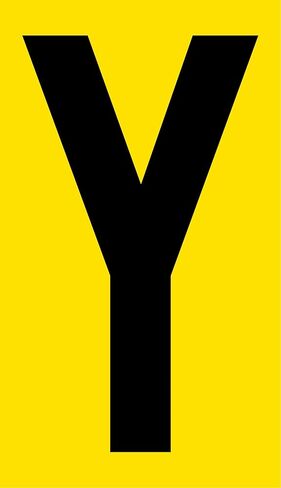 Mighty Line C Letter Alphabet Die Cut Location Markers, Large Decal Stickers for Pallet and Machinery Marking, Heavy-Duty, Peel and Stick Adhesive, Industrial Quality, 6"x10", Pack of 10, Yellow in Saudi Arabia