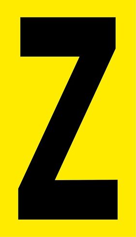 Mighty Line C Letter Alphabet Die Cut Location Markers, Large Decal Stickers for Pallet and Machinery Marking, Heavy-Duty, Peel and Stick Adhesive, Industrial Quality, 6"x10", Pack of 10, Yellow in Saudi Arabia