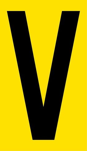 Mighty Line C Letter Alphabet Die Cut Location Markers, Large Decal Stickers for Pallet and Machinery Marking, Heavy-Duty, Peel and Stick Adhesive, Industrial Quality, 6"x10", Pack of 10, Yellow in Saudi Arabia