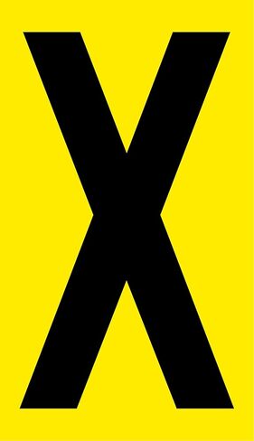 Mighty Line C Letter Alphabet Die Cut Location Markers, Large Decal Stickers for Pallet and Machinery Marking, Heavy-Duty, Peel and Stick Adhesive, Industrial Quality, 6"x10", Pack of 10, Yellow in Saudi Arabia
