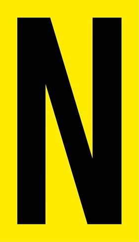 Mighty Line C Letter Alphabet Die Cut Location Markers, Large Decal Stickers for Pallet and Machinery Marking, Heavy-Duty, Peel and Stick Adhesive, Industrial Quality, 6"x10", Pack of 10, Yellow in Saudi Arabia