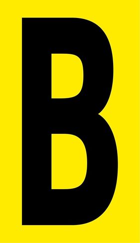 Mighty Line C Letter Alphabet Die Cut Location Markers, Large Decal Stickers for Pallet and Machinery Marking, Heavy-Duty, Peel and Stick Adhesive, Industrial Quality, 6"x10", Pack of 10, Yellow in Saudi Arabia