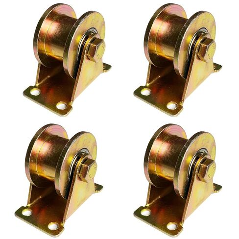 EGV 2 Inch H-Groove Pulley Wheels, Heavy Duty Rigid Casters for Square Tube Tracks, 660 LBS Total Load Capacity, 2-Pack in Kuwait