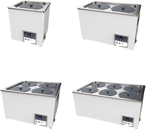 Digital Thermostatic Lab Water Bath with Timing Function, Electric Water Bath Heater 2/4/6 Hole Stainless Steel Inner Tank, with Selectable Openings (4 Holes) in Saudi Arabia