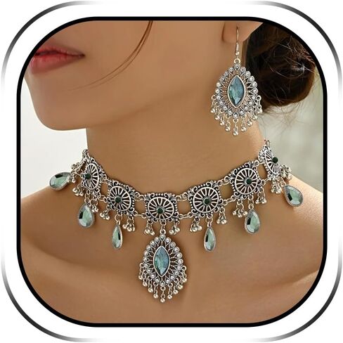 Dcfywl731 Indian Jewelry Gifts for Women Jhumka Earrings Set Dangling Ethnic Wedding Party Festival Accessories in Saudi Arabia
