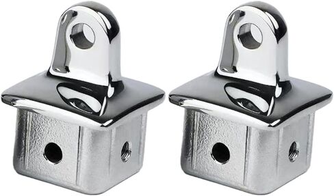 نهاية عين علوية من الفولاذ المقاوم للصدأ من الدرجة البحرية 316 (عبوة من قطعتين) - نهاية عين داخلية مربعة مقاومة للتآكل لمظلة قارب أنبوبية OD مقاس 1.25 بوصة، يخت، مركب شراعي - ملاءمة آمنة، سهلة التركيب in Kuwait