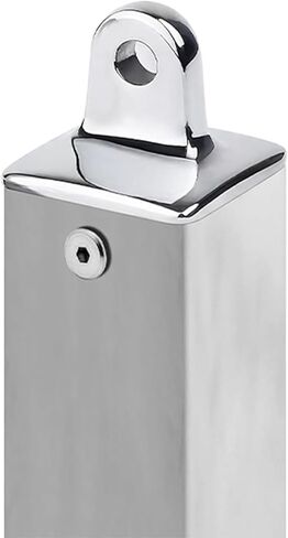 نهاية عين علوية من الفولاذ المقاوم للصدأ من الدرجة البحرية 316 (عبوة من قطعتين) - نهاية عين داخلية مربعة مقاومة للتآكل لمظلة قارب أنبوبية OD مقاس 1.25 بوصة، يخت، مركب شراعي - ملاءمة آمنة، سهلة التركيب in Kuwait