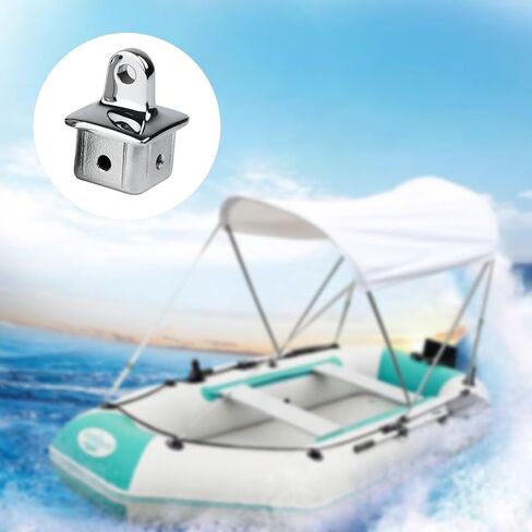 نهاية عين علوية من الفولاذ المقاوم للصدأ من الدرجة البحرية 316 (عبوة من قطعتين) - نهاية عين داخلية مربعة مقاومة للتآكل لمظلة قارب أنبوبية OD مقاس 1.25 بوصة، يخت، مركب شراعي - ملاءمة آمنة، سهلة التركيب in Kuwait