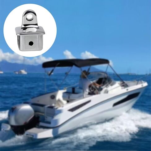 نهاية عين علوية من الفولاذ المقاوم للصدأ من الدرجة البحرية 316 (عبوة من قطعتين) - نهاية عين داخلية مربعة مقاومة للتآكل لمظلة قارب أنبوبية OD مقاس 1.25 بوصة، يخت، مركب شراعي - ملاءمة آمنة، سهلة التركيب in Kuwait