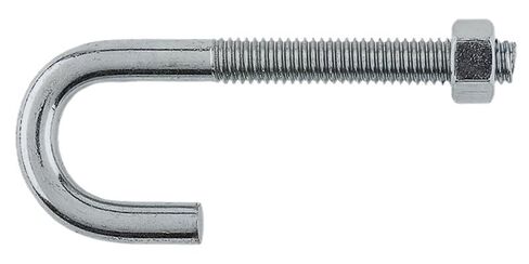 3/8" x 3-3/4", Zinc Plated Steel J Bolt with Hex Nut - Pack of (50) in Saudi Arabia