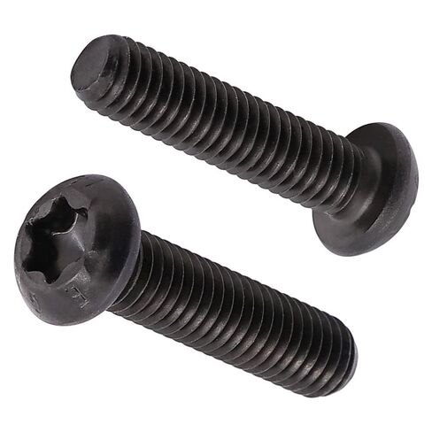 M4-0.7 x 12mm (80 pcs) Button Torx Head Machine Screws, Black Oxide Finish 10.9 Grade Alloy Steel, Full Coarse Thread, Drive Bit T20 in Saudi Arabia