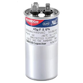 45 فائق التوهج 45MFD CBB65B تشغيل بدء مكثف مستدير 45 فائق التوهج MFD 370 فولت أو 450 فولت CBB65 مكثفات مكيف الهواء 370VAC 440VAC 450VAC ± 6% 50/60 هرتز للتيار المتردد in Kuwait