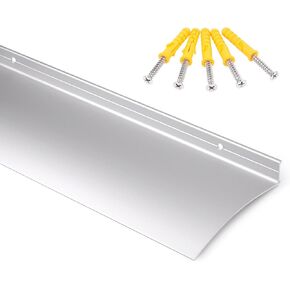 52" L Aluminum Door Rain Drip Guard Overhead, Extra Wide 4" W Door and Window Rain Deflector, Metal Door Drip Cap for Exterior Doors Window Top Roof (Black, 1pcs) in Saudi Arabia
