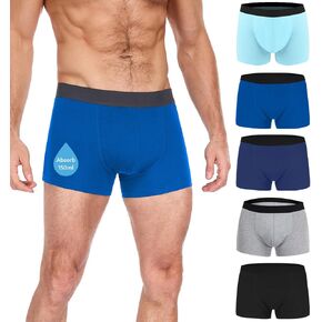 CITURALAN Incontinence Underwear for Men - 150ml Ultra Absorbency, 5-Layer Leakproof Technology, Machine Washable, Reusable Bladder Control for Men 5 Pack (5 Color, M) in Kuwait