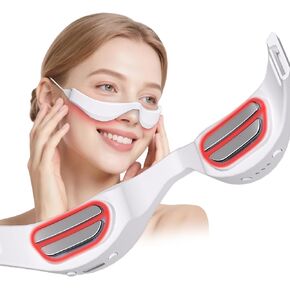 Under-Eye Red Light Therapy Glasses, Rechargeable Therapy Device Microcurrent Eye Massager, Botanique Paris Eyes Bag Remover for Dark Circles, Eye Bags & Wrinkles (White) in Saudi Arabia