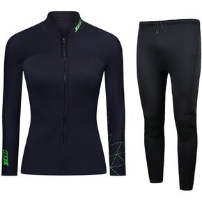 بدلة غطس من قطعتين من النيوبرين 3 مم، بدلة غطس من النيوبرين لركوب الأمواج للرجال والنساء، للغطس تحت الماء، الدفء، حماية من الأشعة فوق البنفسجية in Kuwait