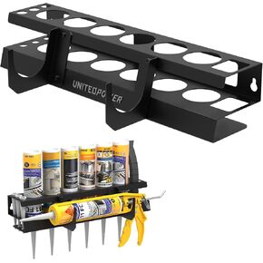 UNITEDPOWER حامل مسدس السد 6+1، حامل تخزين مسدس السد على الحائط، منظم أنبوب السد لورشة العمل، المتجر، المرآب in Kuwait