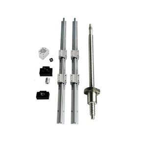 SFU1605 الكرة المسمار 300 مللي متر + BKBF12 نهاية دعم كتلة + 1605 الجوز الإسكان + 4 قطعة R16 دليل خطي دعم + R16UU (1605-850 SBR16-800) in Kuwait