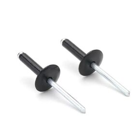 10/20/30 قطعة M3.2 M4 M5 الألومنيوم الأسود المسامير العمياء كبيرة شفة المسامير سحب غطاء المسامير مسامير معدنية (M4-20pcs ، 10 مللي متر) in Kuwait