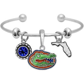 متجر إكسسوارات رياضية فلوريدا غاتورز هوم سويت هوم فضة كريستال الكفة سوار مجوهرات UF in Kuwait