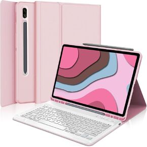 Keyboard Case for Samsung Galaxy Tab S10 Lite/ S10 FE/ S9 FE 5G 10.9 Inch/S9 11 Inch, Magnetic Detachable Wireless Tablet Keyboard Multi-Touch Trackpad, Precise Cutouts Folio Cover with S Pen Holder in Kuwait