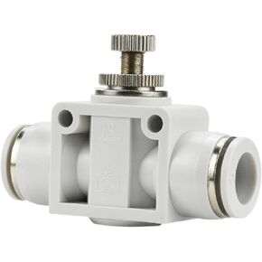 Pneumatic Hand Valve Speed Control Throttle Sa6/8/10/12 Adjustable Air Pressure Pipeline Quick Connector 1Pcs(LSA8(black)) in Kuwait