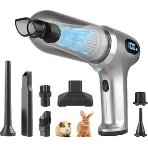 Guinea Pig Poop Spot Vacuum – Mini Cordless Assistant with LED Display, 2 Modes (4500/7500Pa), for Daily Cage Cleanup of Guinea Pig, Rabbit, Small Pets in Kuwait