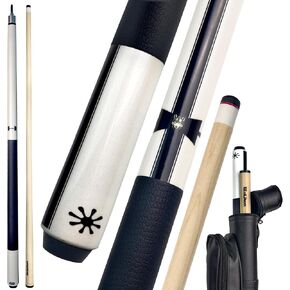 عصا البلياردو مقاس 58 بوصة، قطعتان من عصي البلياردو هاوس بار مع مقبض جلدي ناعم متعدد الطبقات، عصا البلياردو الممتازة للبلياردو in Kuwait