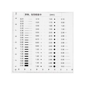 HARFINGTON High Precision SEC Size Estimation Chart 10x10cm Transparency Flaw Detection Film Ruler for Diameter and Line Width Defects Measuring in Kuwait
