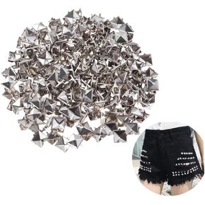 FOMIYES 200Pcs Silver Square Rivet Metal Studs for DIY Punk Shoes Clothing and Accessories Stylish Decorative Nail for Crafts and Fashion Projects in Kuwait