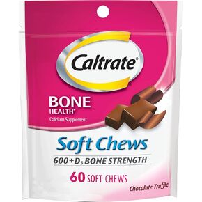 كالتريت مضغ ناعم 600 بلس د3، مكمل فيتامين د، كالسيوم، كمأة الشوكولاتة - 60 قطعة in Kuwait