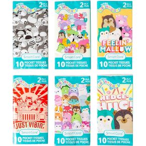 Smart Care Squishmallows Pocket Tissue, Ultra Soft 2-Ply, 6PK in Kuwait