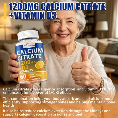 (عبوتان) علكات الكالسيوم مع فيتامين د3، 1200 مجم من مكملات الكالسيوم للنساء والرجال، تدعم صحة العظام والعضلات والأسنان، علكات مملوءة بالسوائل مع امتصاص أسرع 5 مرات، نباتي - 120 قطعة in Kuwait
