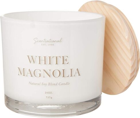 Scentsational, est. 1998, Organic White Magnolia and Natural Soy-Blend Candle - Very Large3-Wick – 3 lbs, 13 oz. in Saudi Arabia