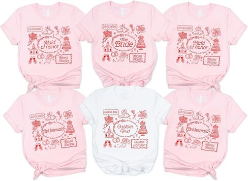 Lucky in Love, Feeling Lucky Bachelorette Party Matching T-Shirt Drinking Girls T-Shirts, Bride Squad Bridesmaids Shirt, Funny Matching Wedding Party Unisex Tee, Bridesmaid Gift Multicolor in Saudi Arabia