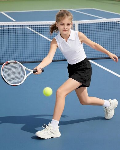 Girls Athletic Shorts High Waisted Running Shorts with Pockets Soccer Gym Sports Active Shorts for Kids in Saudi Arabia