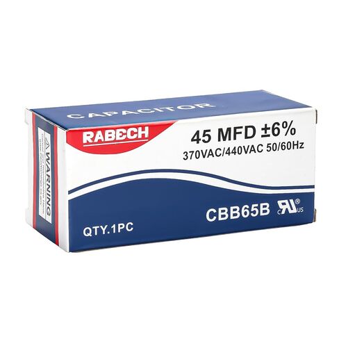 45 فائق التوهج 45MFD CBB65B تشغيل بدء مكثف مستدير 45 فائق التوهج MFD 370 فولت أو 450 فولت CBB65 مكثفات مكيف الهواء 370VAC 440VAC 450VAC ± 6% 50/60 هرتز للتيار المتردد in Kuwait