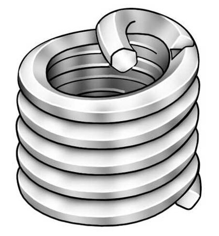Helical Insert, SS, 3/8-16, 0.562 in L, Pk10 in Kuwait