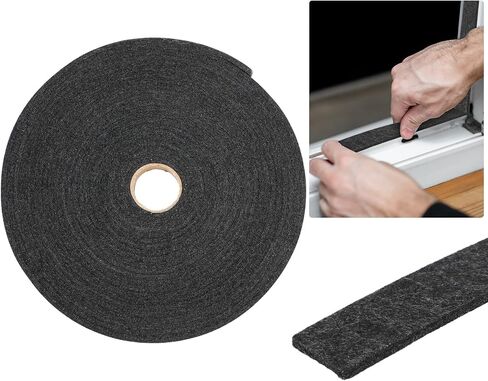 Pangda Nail on Felt Weatherstrip 1-1/4 Inch x 3/16 Inch x 33 ft Winter Gray Weather Stripping for Doors and Windows Brush Door Sweep Draft Dust Stopper Sliding Seal in Saudi Arabia