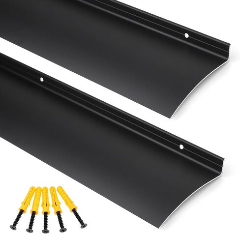 باب ألومنيوم بطول 52 بوصة للحماية من تنقيط المطر، عرض إضافي 4 بوصة عرض للباب والنافذة، غطاء معدني لتنقيط الباب للأبواب الخارجية والسقف العلوي (أسود، قطعة واحدة) in Kuwait