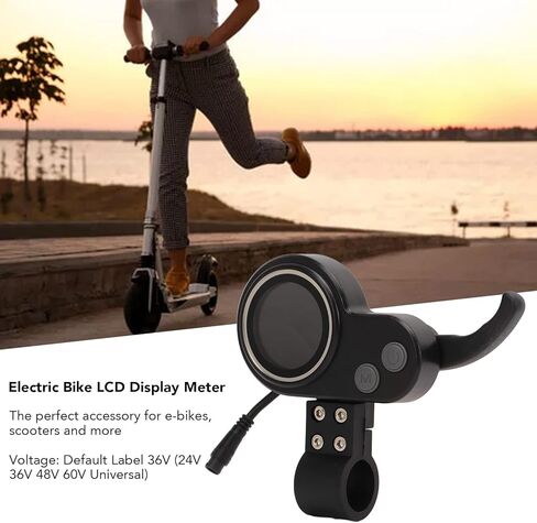 Electric Scooter LCD Display and Thumb Throttle, 5 Pin 24V-60V Thumb Throttle Controller with Speedometer LCD Display Panel for Electric Scooter Controller in Kuwait